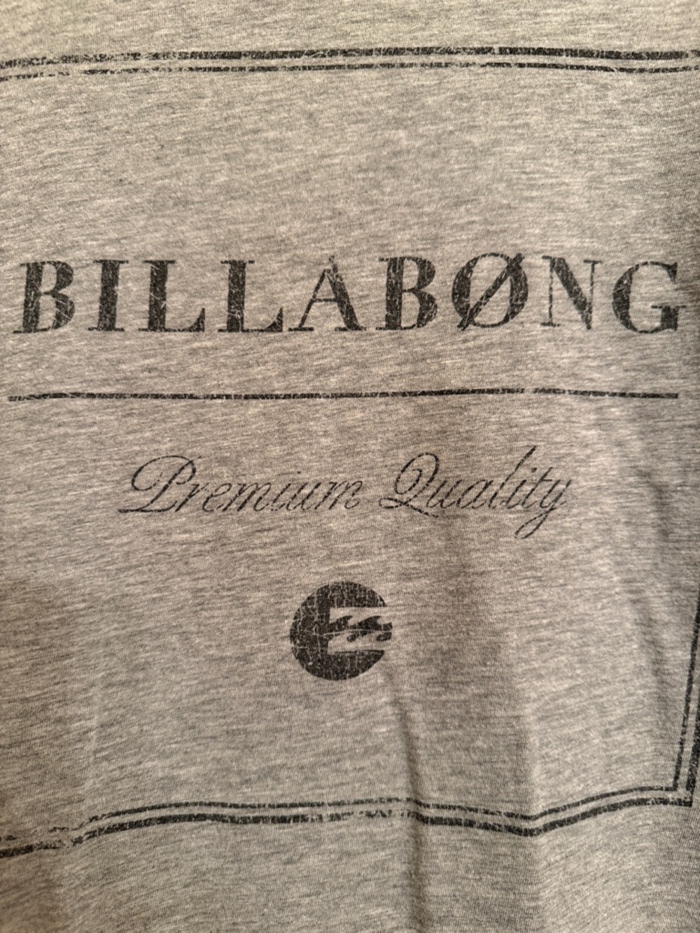 Billabong Heather Gray Short Sleeve Logo Tee - Picture 2 of 4
